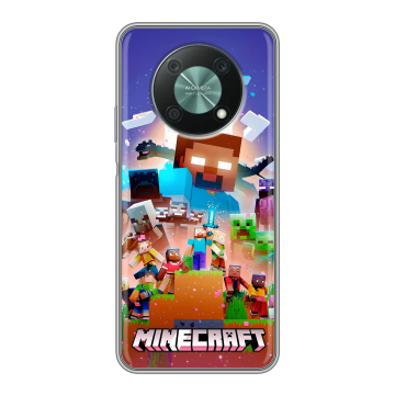 Силиконовый чехол на Huawei Nova Y90 с принтом Майнкрафт Minecraft
