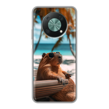 Силиконовый чехол на Huawei Nova Y90 с принтом Капибара Силиконовый чехол на Huawei Nova Y90 с принтом Капибара