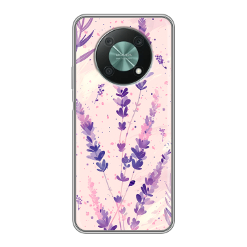 Силиконовый чехол на Huawei Nova Y90 с принтом цветы лаванда Силиконовый чехол на Huawei Nova Y90 с принтом цветы лаванда