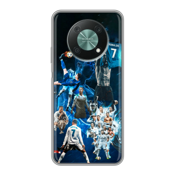 Силиконовый чехол на Huawei Nova Y90 с принтом Реал Роналдо