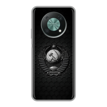 Силиконовый чехол на Huawei Nova Y90 с принтом Герб Флаг СССР Силиконовый чехол на Huawei Nova Y90 с принтом Герб Флаг СССР