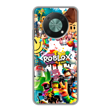 Силиконовый чехол на Huawei Nova Y90 с принтом Roblox Роблокс