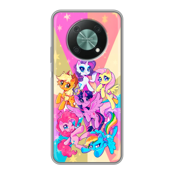 Силиконовый чехол на Huawei Nova Y90 с принтом My little pony Дружба чудо Силиконовый чехол на Huawei Nova Y90 с принтом My little pony Дружба чудо