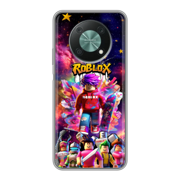 Силиконовый чехол на Huawei Nova Y90 с принтом Roblox Роблокс
