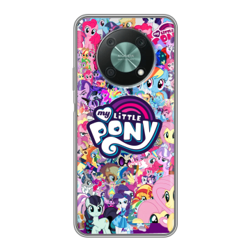 Силиконовый чехол на Huawei Nova Y90 с принтом My little pony Дружба чудо Силиконовый чехол на Huawei Nova Y90 с принтом My little pony Дружба чудо