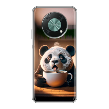 Силиконовый чехол на Huawei Nova Y90 с принтом смешная панда