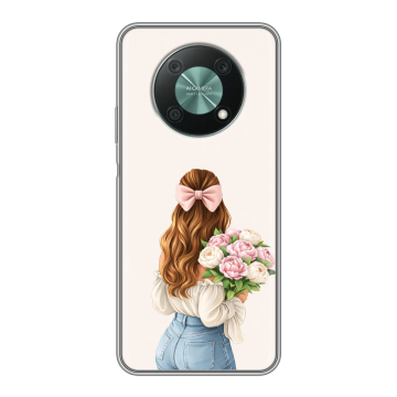 Силиконовый чехол на Huawei Nova Y90 с принтом женский