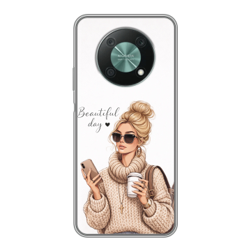 Силиконовый чехол на Huawei Nova Y90 с принтом женский Силиконовый чехол на Huawei Nova Y90 с принтом женский