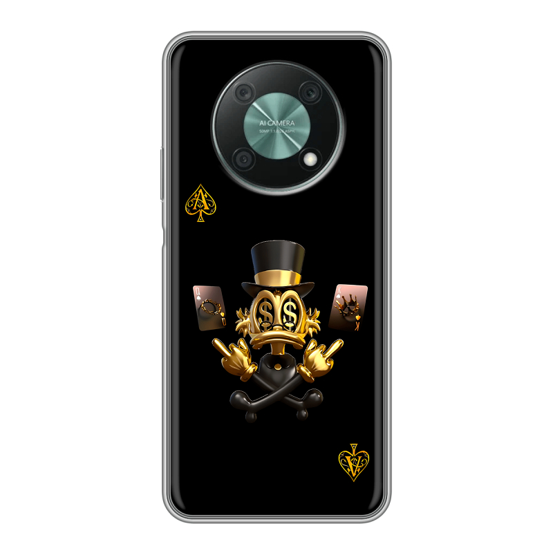 Силиконовый чехол на Huawei Nova Y90 с принтом Золотой скрудж макдак Силиконовый чехол на Huawei Nova Y90 с принтом Золотой скрудж макдак