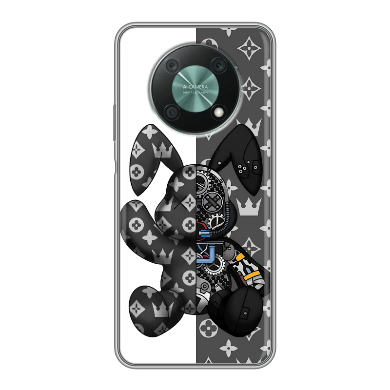 Силиконовый противоударный чехол на Huawei Nova Y90 с принтом Луи робот Силиконовый противоударный чехол на Huawei Nova Y90 с принтом Луи робот