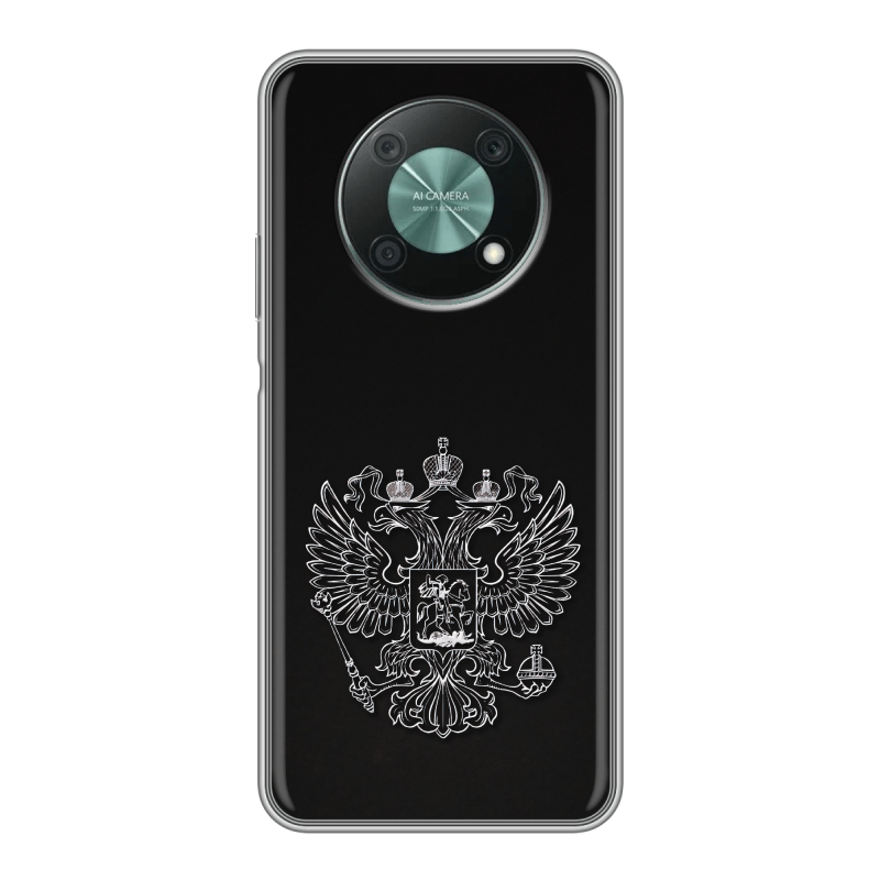 Силиконовый противоударный чехол на Huawei Nova Y90 с принтом Герб России Силиконовый противоударный чехол на Huawei Nova Y90 с принтом Герб России