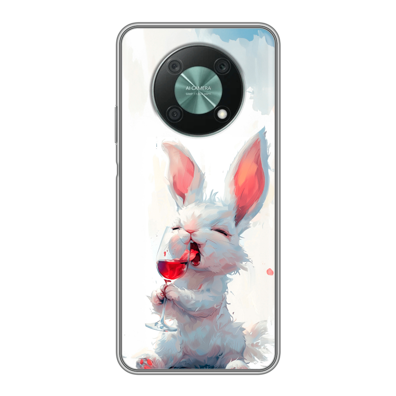 Силиконовый чехол на Huawei Nova Y90 с принтом кролик зайчик Силиконовый чехол на Huawei Nova Y90 с принтом кролик зайчик