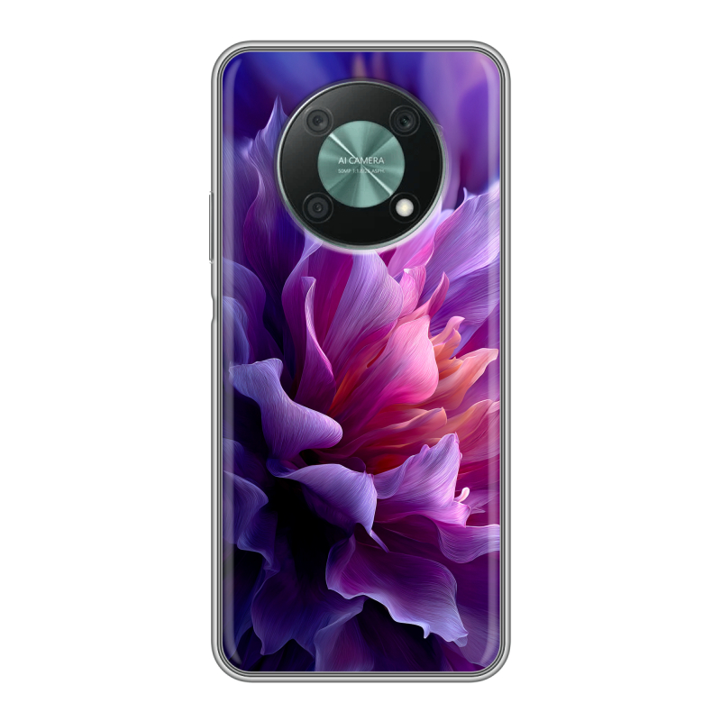 Силиконовый противоударный чехол на Huawei Nova Y90 с принтом женский цветы Силиконовый противоударный чехол на Huawei Nova Y90 с принтом женский цветы