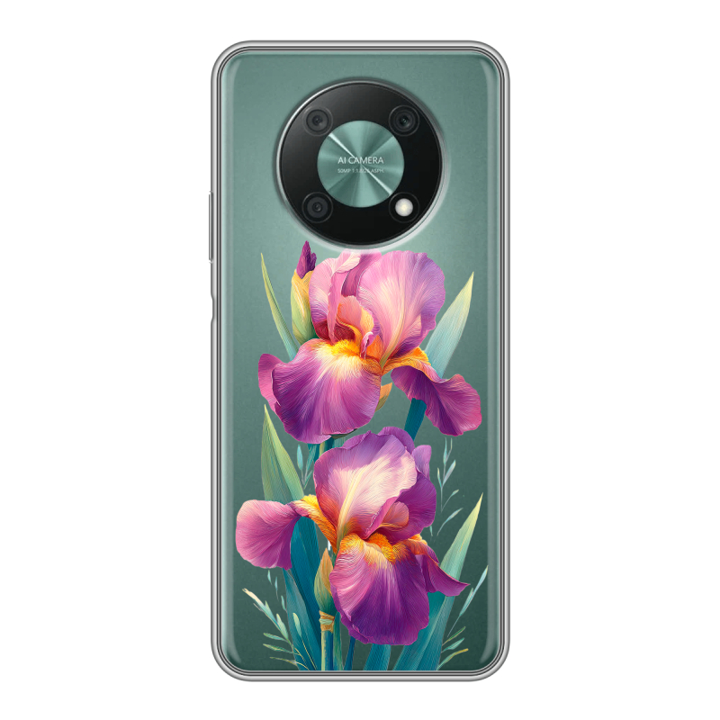 Силиконовый противоударный чехол на Huawei Nova Y90 с принтом Цветы орхидеи Силиконовый противоударный чехол на Huawei Nova Y90 с принтом Цветы орхидеи