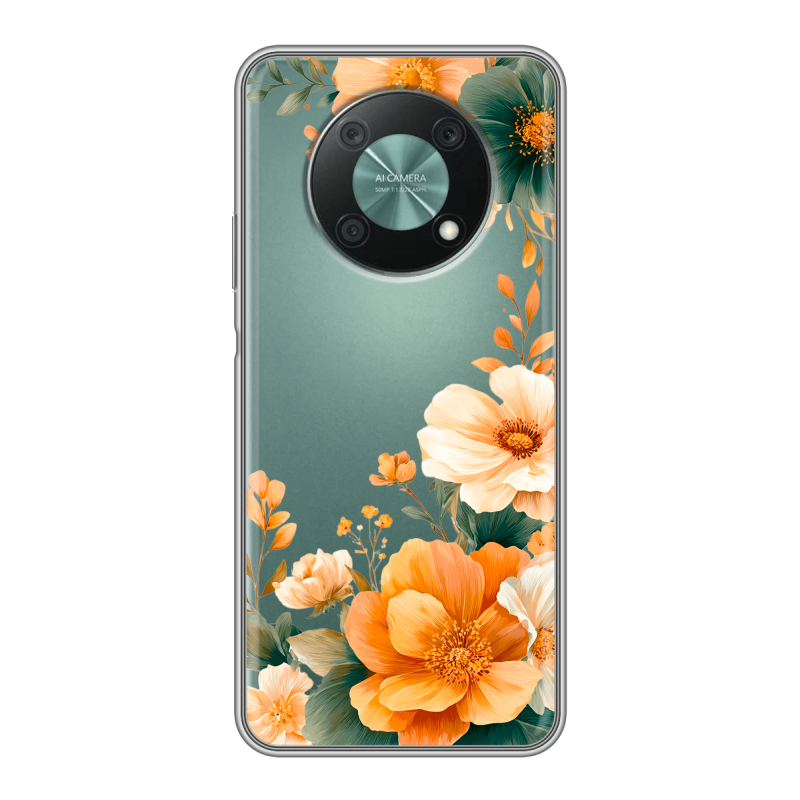 Силиконовый чехол на Huawei Nova Y90 с принтом Цветы принт Силиконовый чехол на Huawei Nova Y90 с принтом Цветы принт