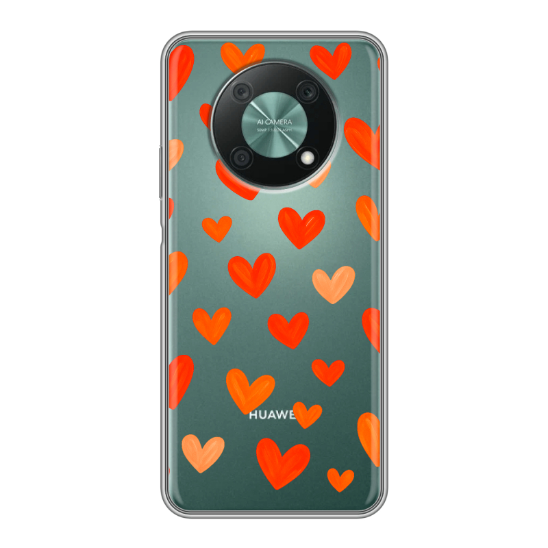 Силиконовый чехол на Huawei Nova Y90 с принтом Сердечки Силиконовый чехол на Huawei Nova Y90 с принтом Сердечки