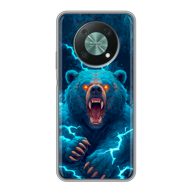 Силиконовый чехол на Huawei Nova Y90 с принтом Медведь Силиконовый чехол на Huawei Nova Y90 с принтом Медведь