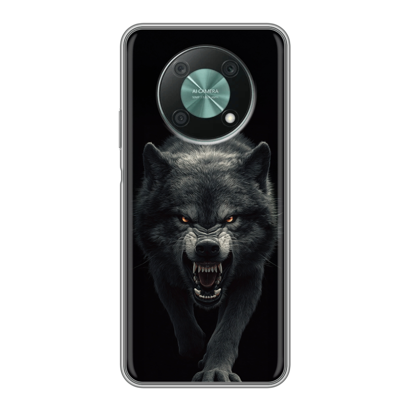 Силиконовый противоударный чехол на Huawei Nova Y90 с принтом Волк Силиконовый противоударный чехол на Huawei Nova Y90 с принтом Волк