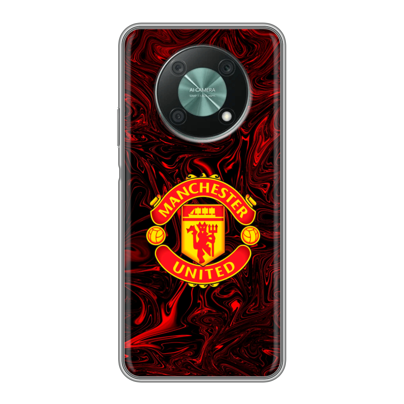 Силиконовый чехол на Huawei Nova Y90 с принтом Manchester United Силиконовый чехол на Huawei Nova Y90 с принтом Manchester United