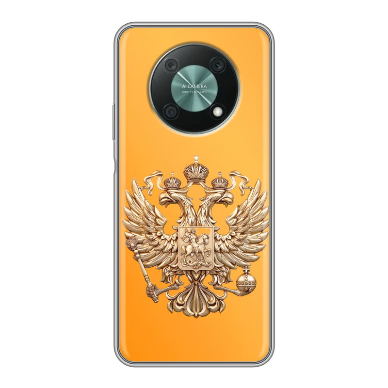Силиконовый противоударный чехол на Huawei Nova Y90 с принтом Герб Флаг России Силиконовый противоударный чехол на Huawei Nova Y90 с принтом Герб Флаг России