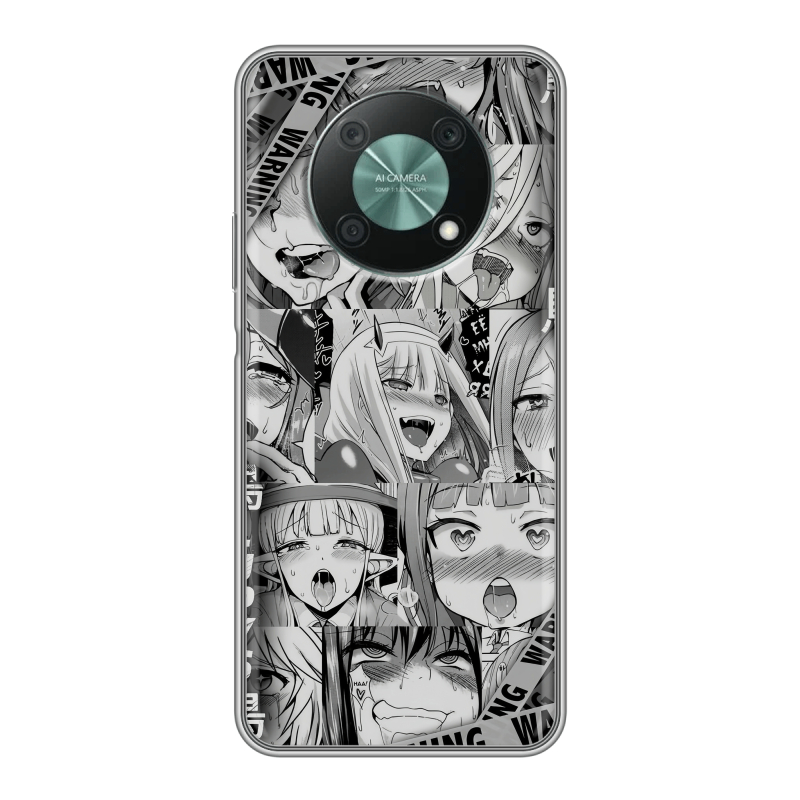 Силиконовый противоударный чехол на Huawei Nova Y90 с принтом Ahegao Ахегао Аниме Силиконовый противоударный чехол на Huawei Nova Y90 с принтом Ahegao Ахегао Аниме