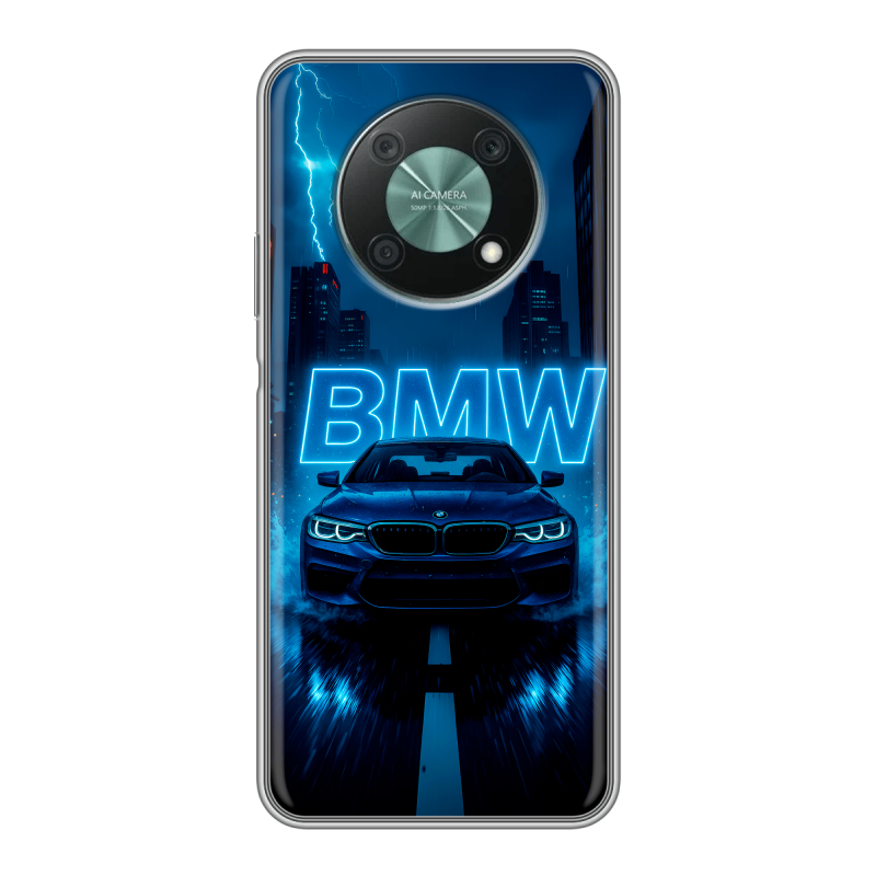 Силиконовый чехол на Huawei Nova Y90 с принтом BMW БМВ Силиконовый чехол на Huawei Nova Y90 с принтом BMW БМВ