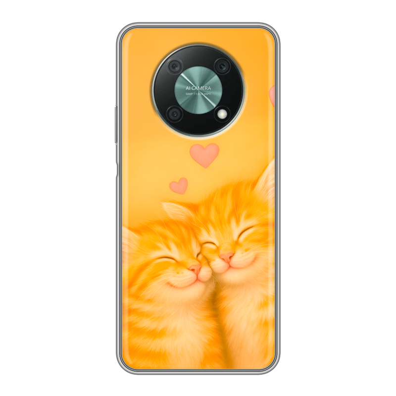 Силиконовый противоударный чехол на Huawei Nova Y90 с принтом Милые котята Силиконовый противоударный чехол на Huawei Nova Y90 с принтом Милые котята