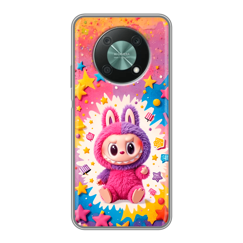 Силиконовый противоударный чехол на Huawei Nova Y90 с принтом Labubu Лабубу Силиконовый противоударный чехол на Huawei Nova Y90 с принтом Labubu Лабубу