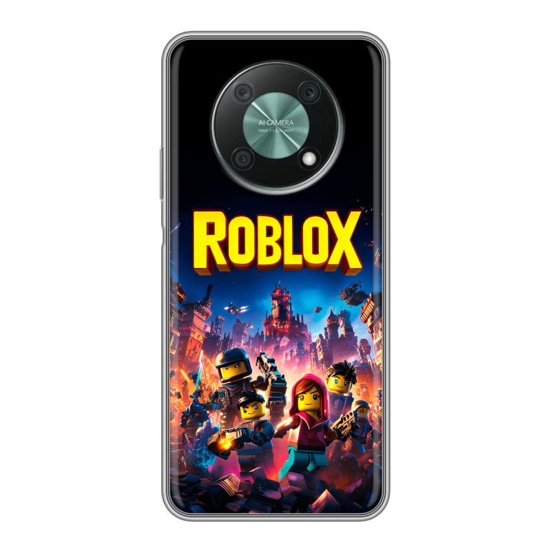 Силиконовый противоударный чехол на Huawei Nova Y90 с принтом Roblox Роблокс Силиконовый противоударный чехол на Huawei Nova Y90 с принтом Roblox Роблокс