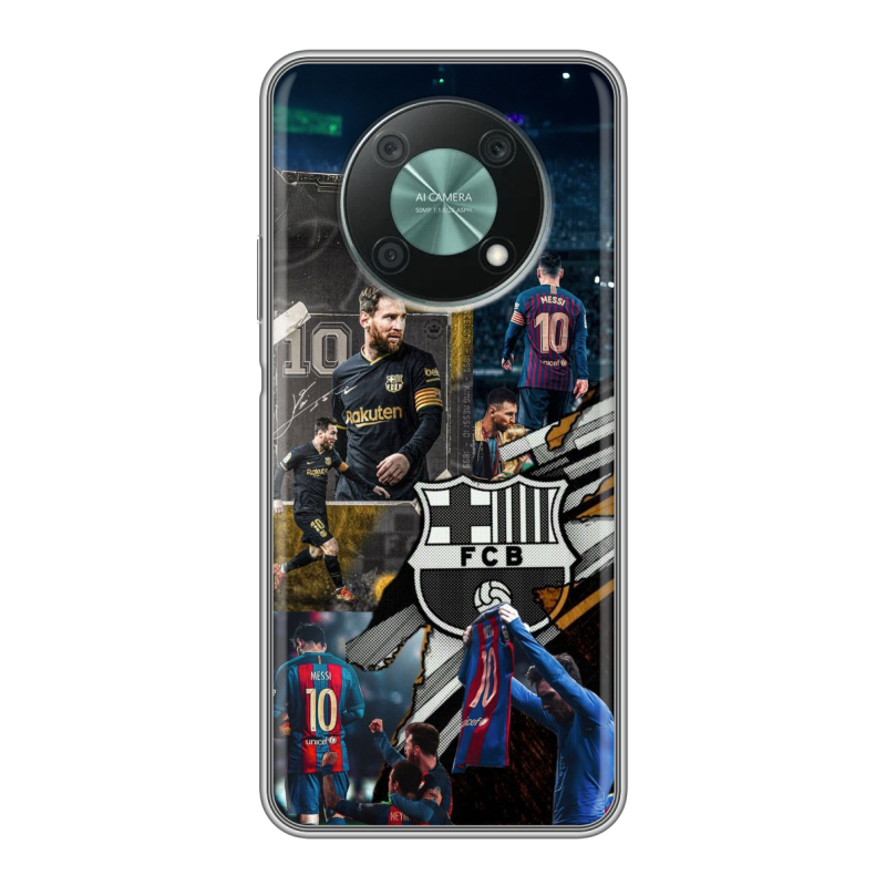 Силиконовый чехол на Huawei Nova Y90 с принтом Messi Barcelona Силиконовый чехол на Huawei Nova Y90 с принтом Messi Barcelona