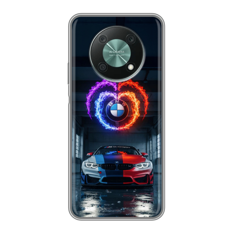 Силиконовый чехол на Huawei Nova Y90 с принтом BMW БМВ Силиконовый чехол на Huawei Nova Y90 с принтом BMW БМВ