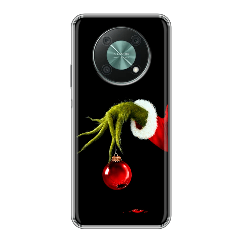 Силиконовый чехол на Huawei Nova Y90 с принтом Новый год Гринч Силиконовый чехол на Huawei Nova Y90 с принтом Новый год Гринч