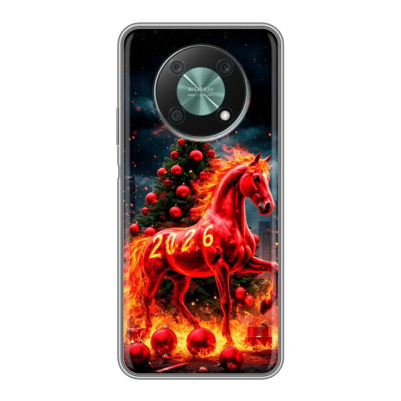 Силиконовый чехол на Huawei Nova Y90 с принтом Новый год Силиконовый чехол на Huawei Nova Y90 с принтом Новый год