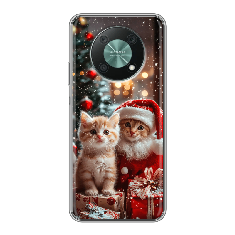 Силиконовый противоударный чехол на Huawei Nova Y90 с принтом Новый год Силиконовый противоударный чехол на Huawei Nova Y90 с принтом Новый год