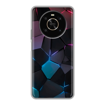 Силиконовый чехол на Huawei Honor X9 с принтом Геометрия неона