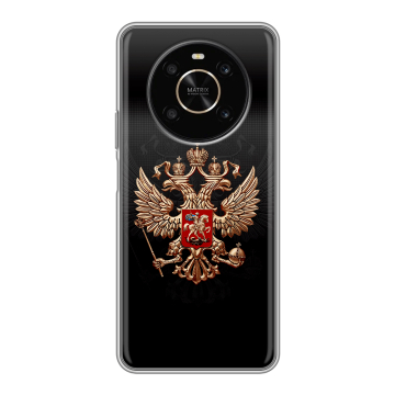 Силиконовый чехол на Huawei Honor X9 с принтом Герб России