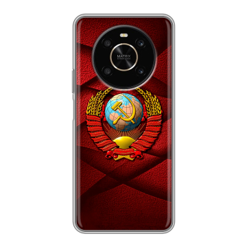 Силиконовый чехол на Huawei Honor X9 с принтом Герб СССР