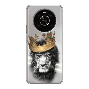 Силиконовый чехол на Huawei Honor X9 с принтом Лев с короной