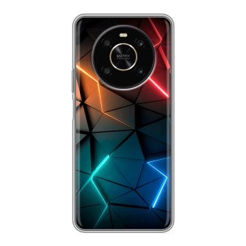 Силиконовый чехол на Huawei Honor X9 с принтом Абстракция неон