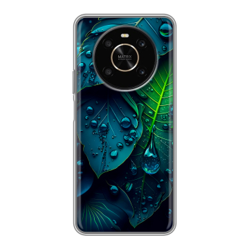 Силиконовый чехол на Huawei Honor X9 с принтом Листья