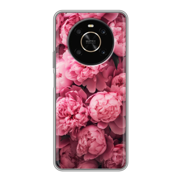 Силиконовый чехол на Huawei Honor X9 с принтом цветы пионы