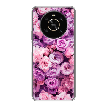 Силиконовый чехол на Huawei Honor X9 с принтом лавандовые розы