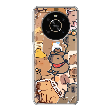 Силиконовый чехол на Huawei Honor X9 с принтом капибара