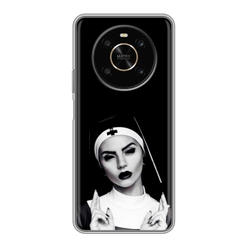 Силиконовый чехол на Huawei Honor X9 с принтом монашка