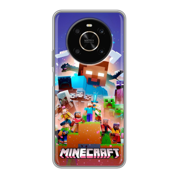 Силиконовый чехол на Huawei Honor X9 с принтом Майнкрафт Minecraft
