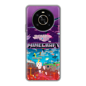 Силиконовый чехол на Huawei Honor X9 с принтом Майнкрафт Minecraft
