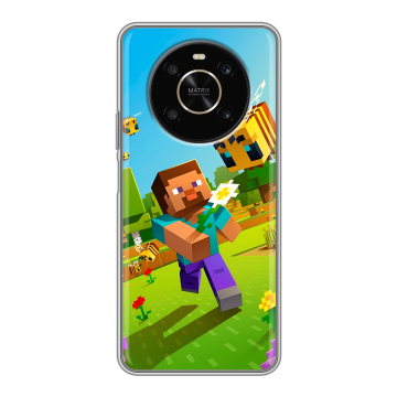 Силиконовый чехол на Huawei Honor X9 с принтом Майнкрафт Minecraft