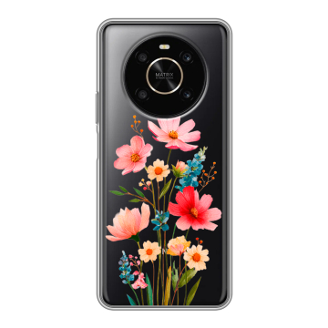 Силиконовый чехол на Huawei Honor X9 с принтом Цветы