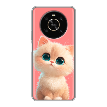 Силиконовый чехол на Huawei Honor X9 с принтом Розовый котенок