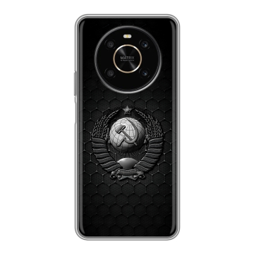 Силиконовый чехол на Huawei Honor X9 с принтом Герб Флаг СССР